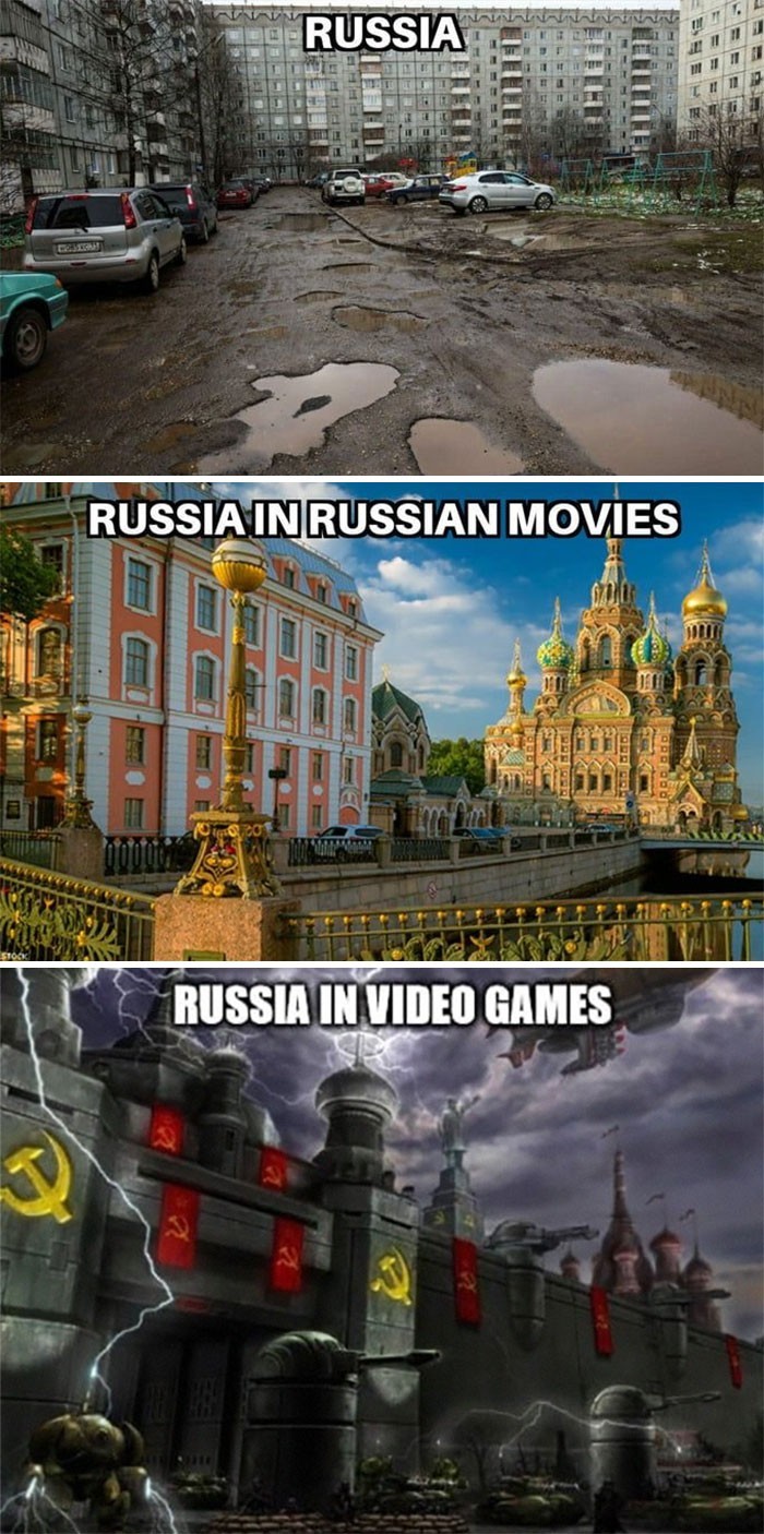 Rosja vs Rosja w rosyjskich filmach vs Rosja w grach