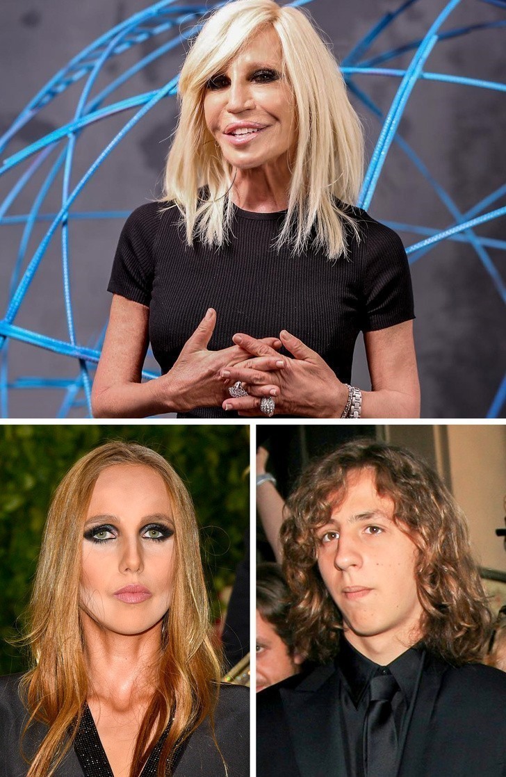 8. Donatella Versace dukra ir sūnus