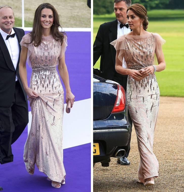 12. Kate Middleton (re) 2011 m. prieš 2016 m
