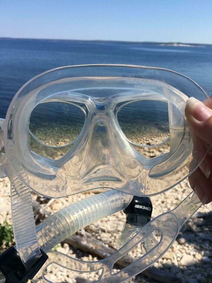 15. "Moje szkła pasują do kształtu maski. Mogłam widzieć wszystkie rybki wyraźnie!"