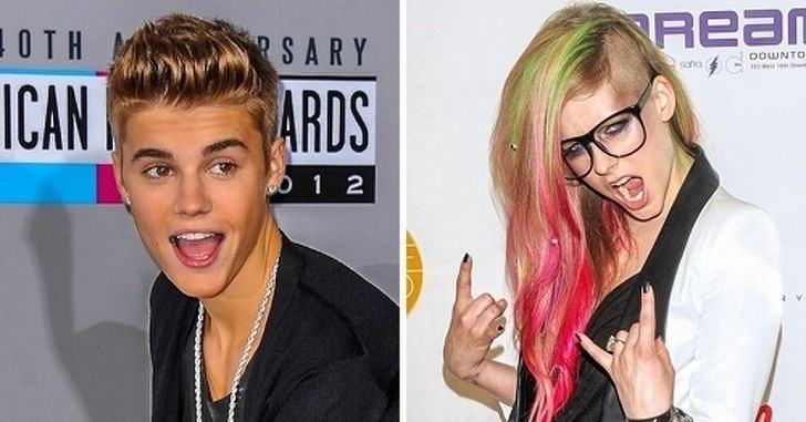 1. Justin Bieber i Avril Lavigne