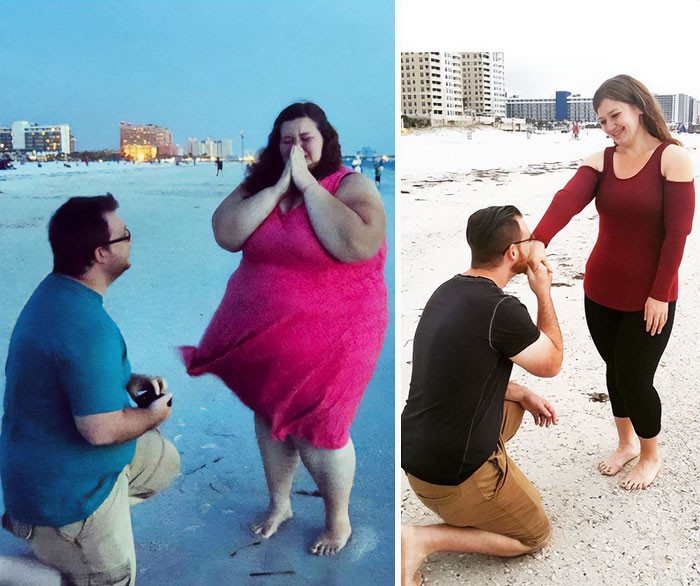 "Traktował mnie tak samo, gdy ważyłam 220 kilogramów i gdy ważę 82. Miłość nie patrzy na rozmiar."