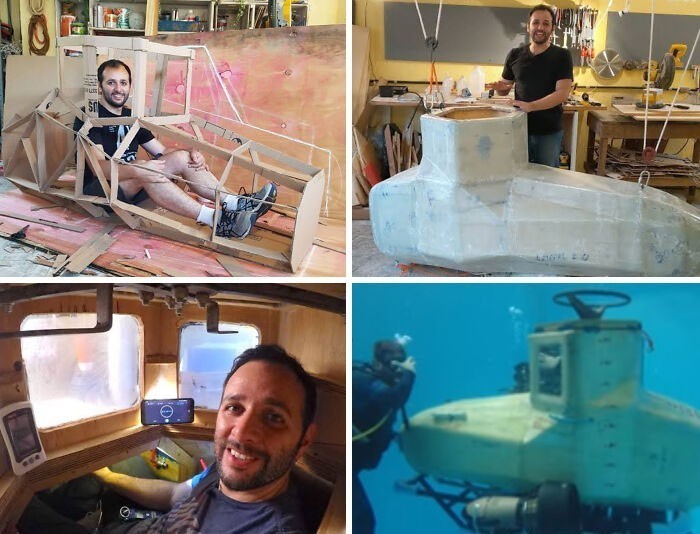Brazylijski youtuber Ibere Thenórino własnoręcznie wykonał funkcjonalną łódź podwodną.