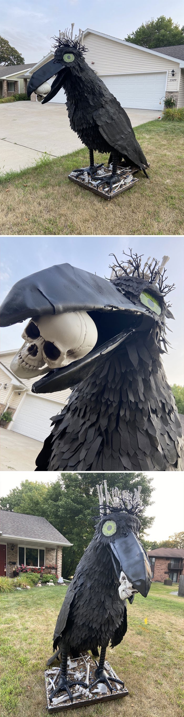 17. "Ogromna wrona - mój pierwszy projekt na Halloween."