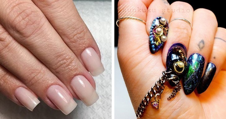 8. Wybierasz klasyczny manicure, albo zamieniasz paznokcie w miniaturowe dzieła sztuki.