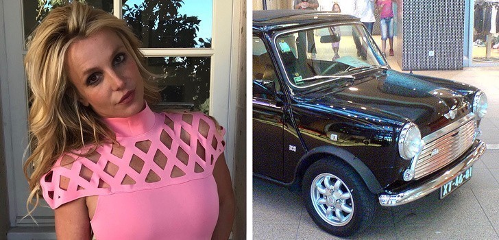 6. Britney Spears – BMW Mini Cooper