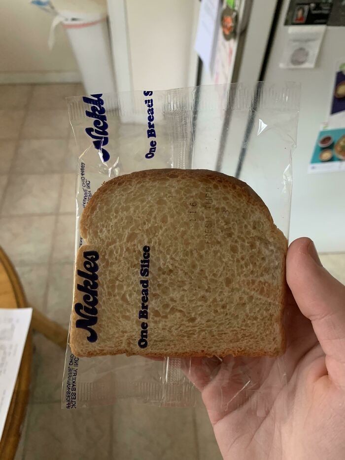 "Pojedynczo pakowane kromki chleba"