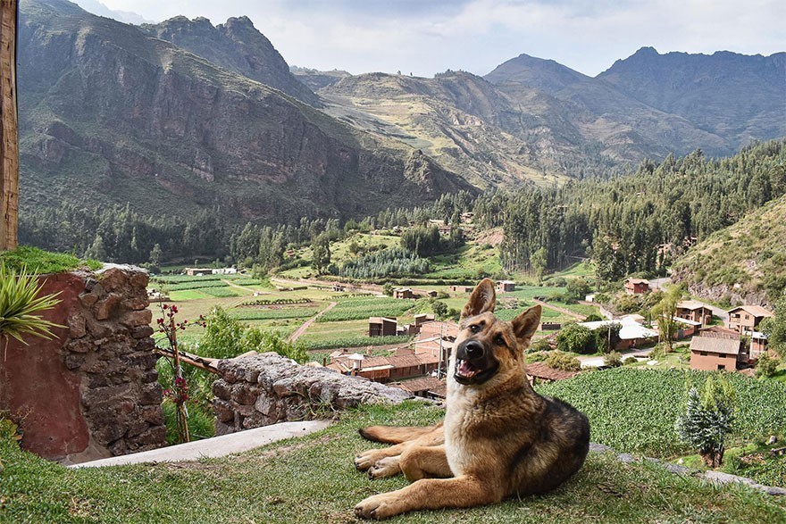 "Widok z mojej noclegowni w górach Peru"