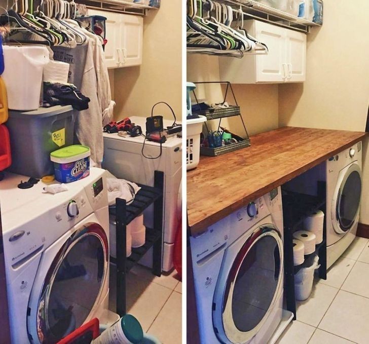 8. „Posprzątałam pralnię.”