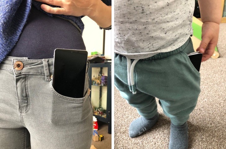 "Mój telefon w jeansach mojej żony vs w dresach mojego 18-miesięcznego syna"