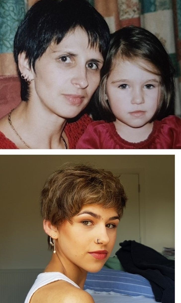 15. "Mama i ja w 2005 roku vs ja obecnie - każdy mówi, że wyglądam dokładnie jak ona w młodości"