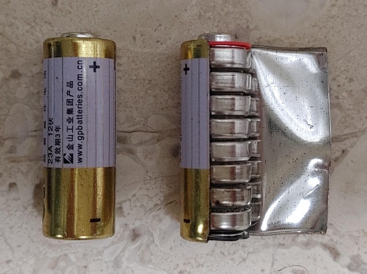 "Ta bateria została wykonana z ośmiu mniejszych baterii."