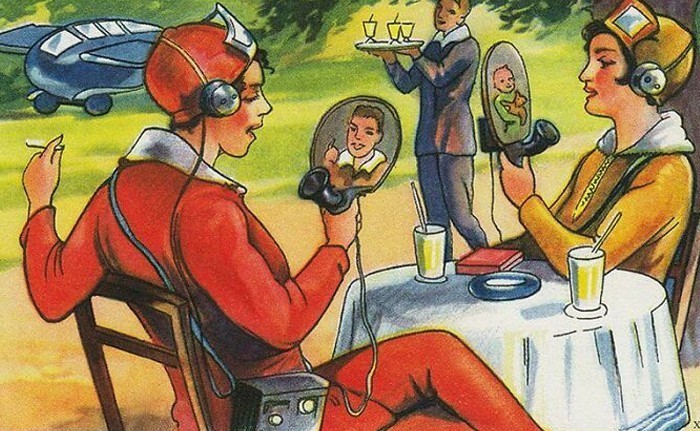 1. Wizja przyszłości. Obraz namalowany w latach 30 XX wieku