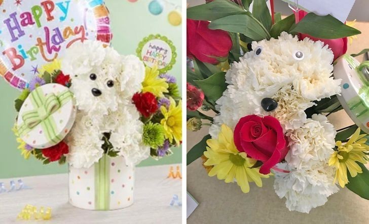 6. "Żona zamówiła te kwiaty na urodziny jej ciotki. Przynajmniej się pośmialiśmy."