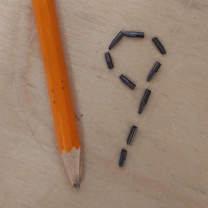 "Ten ołówek po prostu nie chce zostać naostrzony."