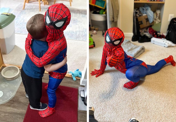 "Któregoś dnia, mój syn powiedział cichutko i ze spuszczonym wzrokiem: 'Chciałbym być Spider-Manem.' Dziś mógł się w niego wcielić."