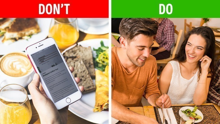 5. Nie używaj elektroniki podczas posiłku
