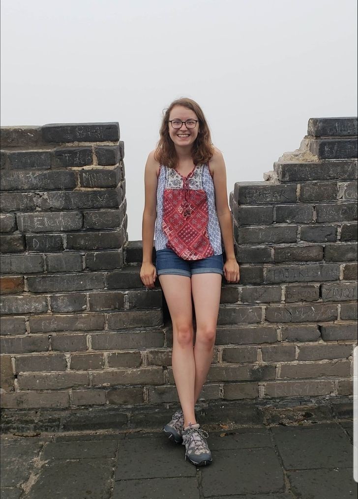 15. "Wybrałam się w wymarzoną podróż do Chin. Tak wyglądał widok z Wielkiego Muru."