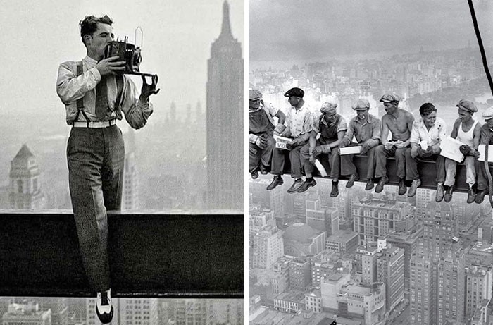 Autor ikonicznego zdjęcia pracowników jedzących lunch podczas przerwy w budowie wieżowca