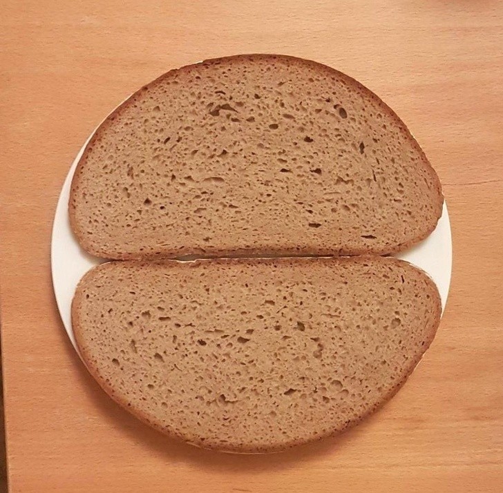 3. Sposób w jaki chleb mieści się na tym talerzu jest satysfakcjonujący.