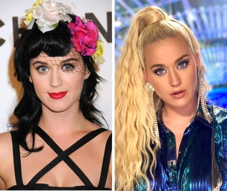 16. Katy Perry (2008 vs 2020)