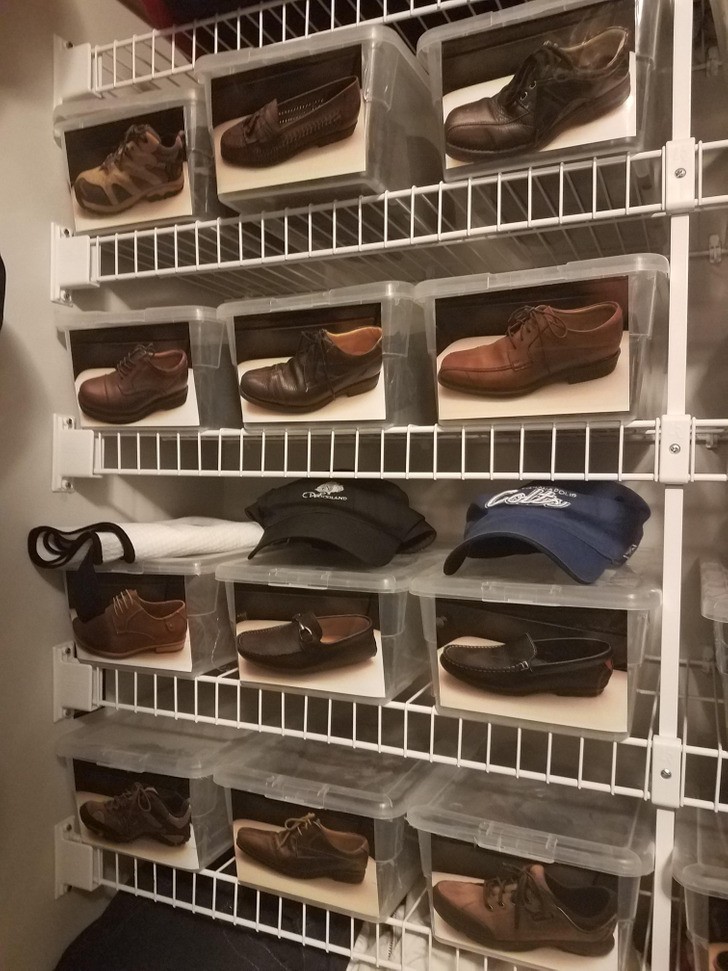 "Oto jak moja mama organizuje buty mojego taty."