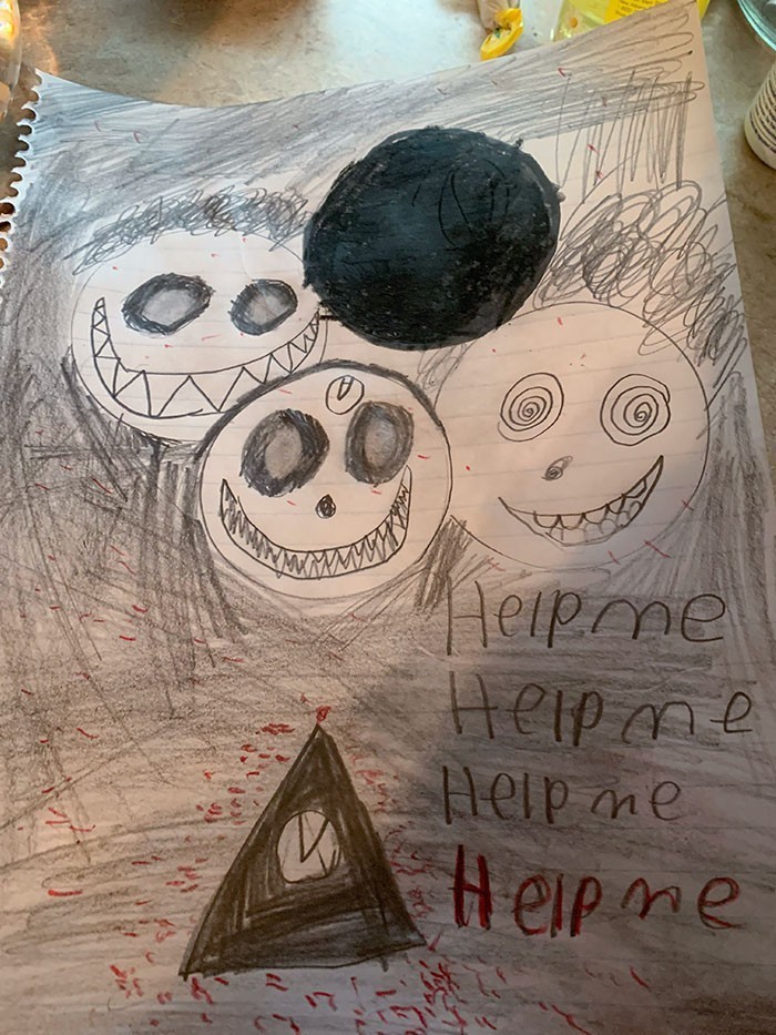 "Mój 9-letni syn wykonał dla mnie rysunek."
