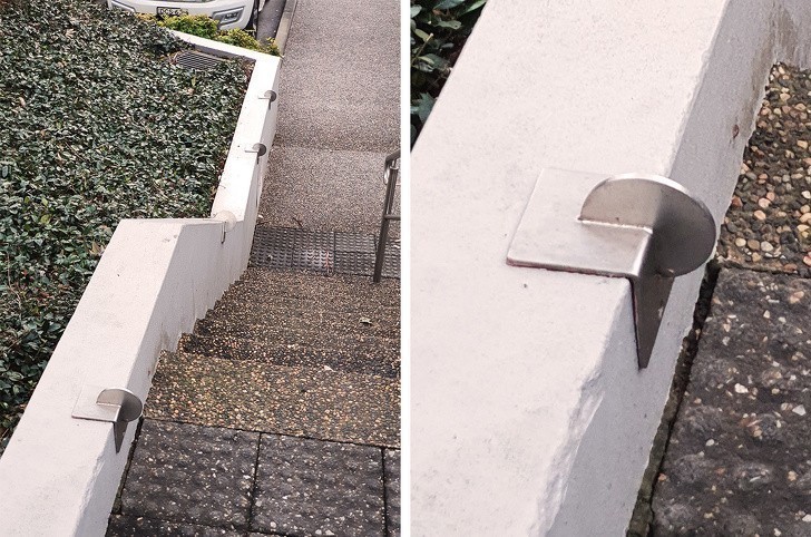 3. „Czym są te metalowe krążki na schodach? Uderzyłam się o jedno z nich!”
