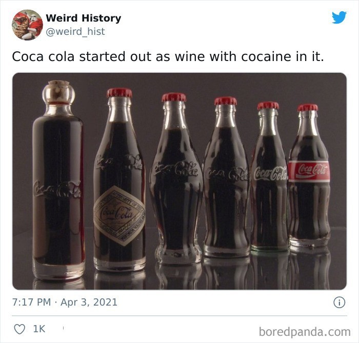 18. Coca Cola rozpoczynała swoją działalność jako wino z dodatkiem kokainy.