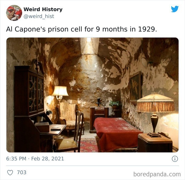 10. Cela, w której Al Capone spędził 9 miesięcy w 1929 roku