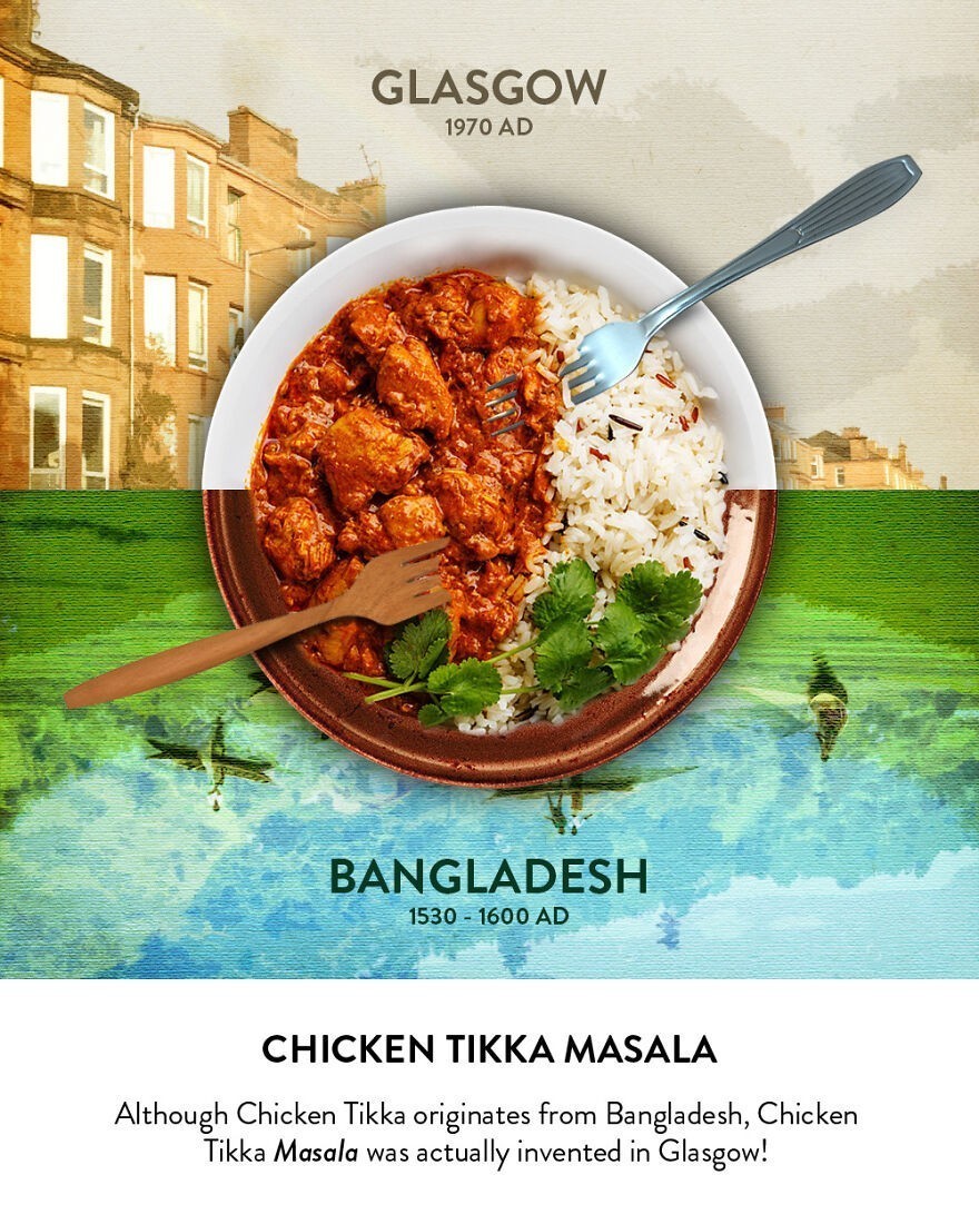 Kurczak Tikka Masala - Mimo że kurczak tikka pochodzi z Bangladeszu, kurczak tikka masala to już dzieło Szkotów z Glasgow.