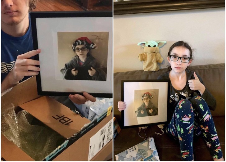 "Moja córka podarowała bratu na święta swoje zdjęcie z autografem."