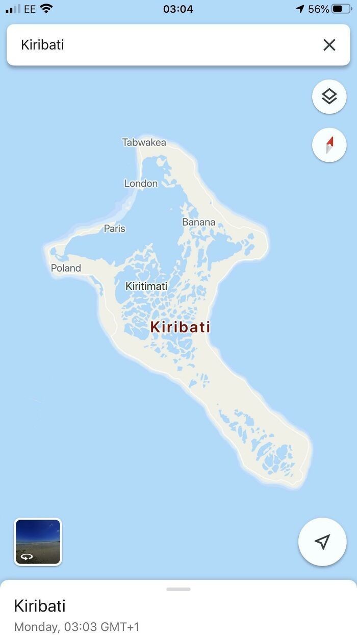 Na wyspie Kiribati na Oceanie Spokojnym jest miejscowość Polska.