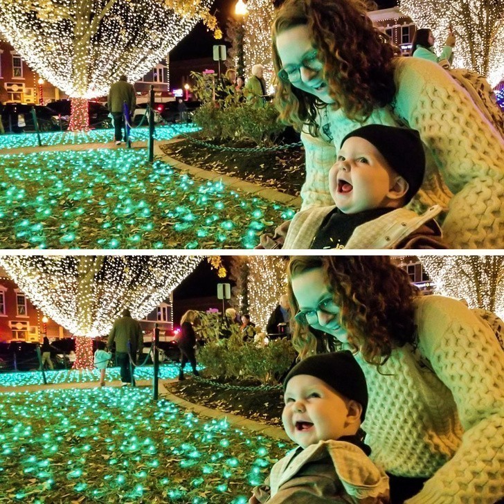 16. „Nic nie przebije ekscytacji mojej córki gdy pierwszy raz zobaczyła świąteczne światła.”
