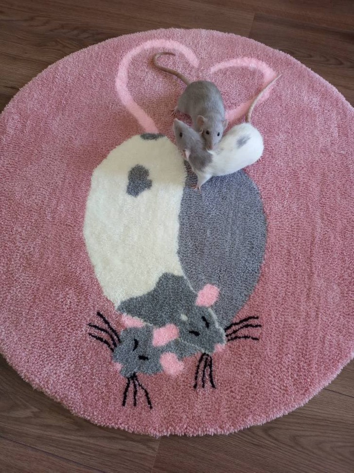 "Klientka poprosiła mnie, bym wykonała dla niej dywanik z jej szczurami."