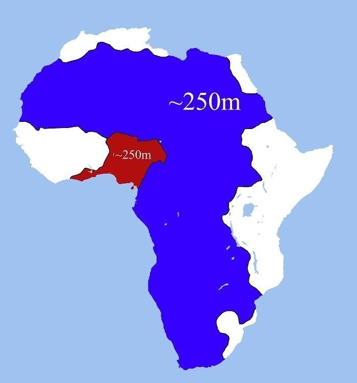 16. Te dwa obszary Afryki zamieszkuje mniej więcej równa liczba osób.