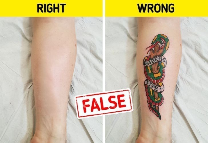 3. Osoby cierpiące na cukrzycę nie mogą zrobić sobie tatuażu.