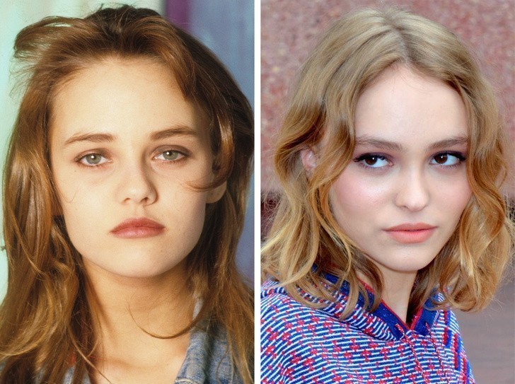 6. Vanessa Paradis i jej córka, Lily-Rose Depp, w wieku 17 lat