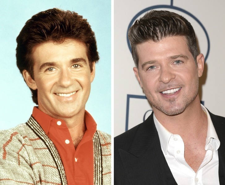 10. Alan Thicke i jego syn Robin Thicke, po 30