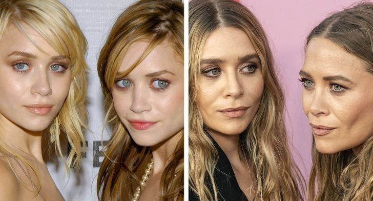 4. Mary-Kate Olsen i Ashley Olsen, 16 lat i 32 lata