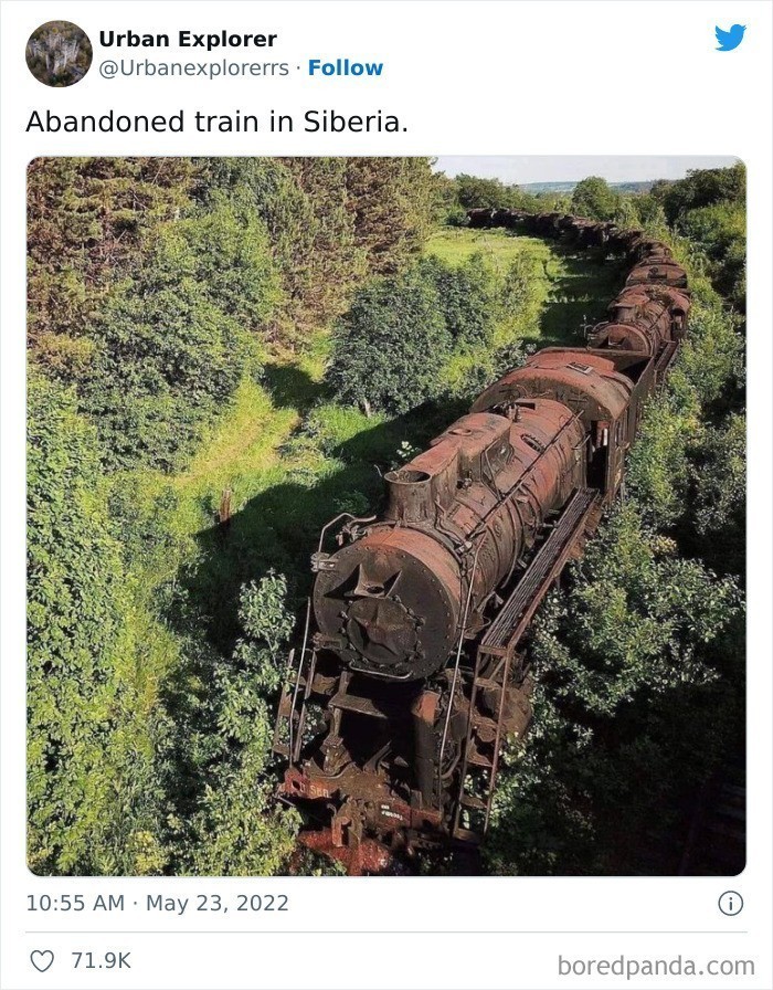 "Porzucony pociąg na Syberii"