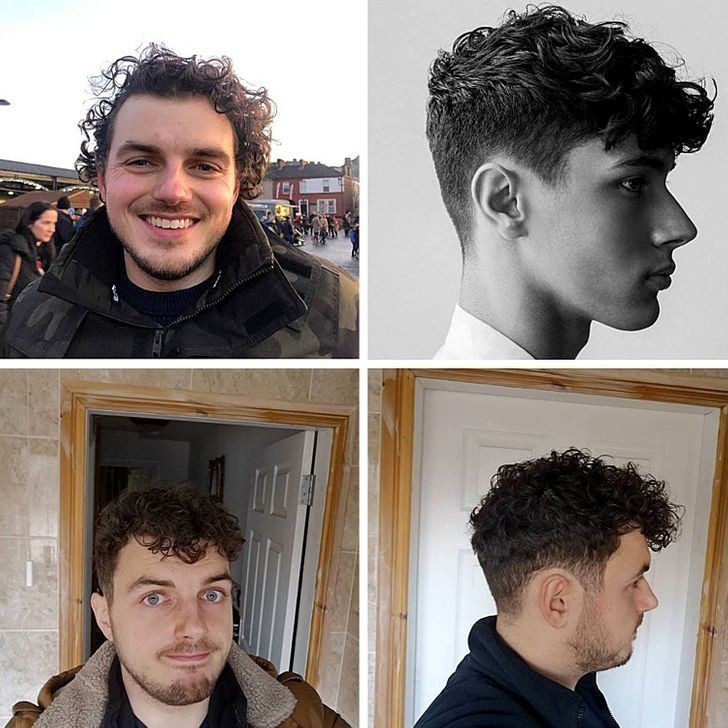 15. "Przed i po, włączając zdjęcie, które pokazałem fryzjerce."