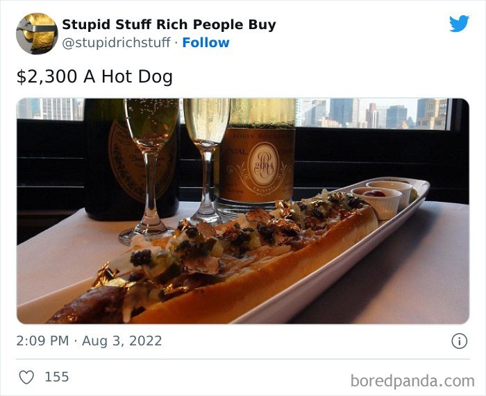 Hot dog za 2 300 $