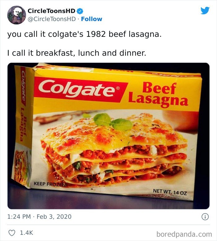 Lasagna Colgate z 1982 roku