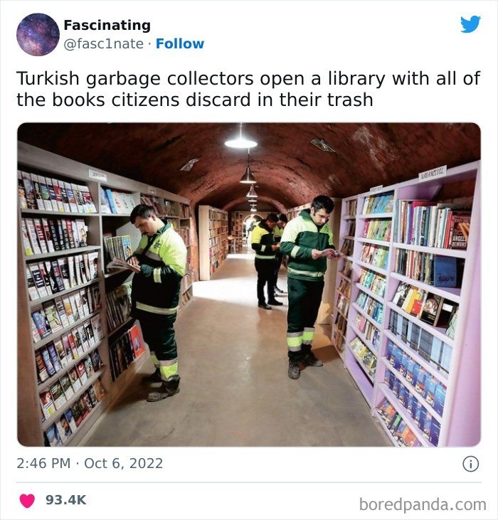 "Tureccy śmieciarze otworzyli bibliotekę z książkami wyrzucanymi przez mieszkańców do śmieci."