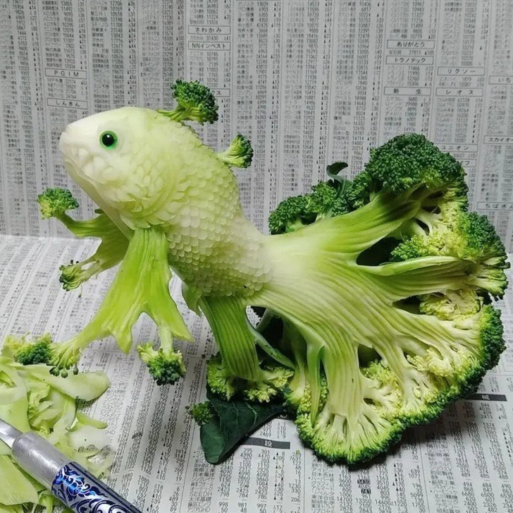 "Widzieliście kiedyś brokuły w kształcie ryby?"