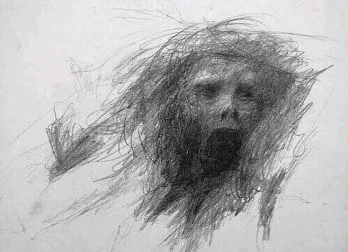 "Ostatni rysunek pacjenta cierpiącego na schizofrenię przed popełnieniem samobójstwa"