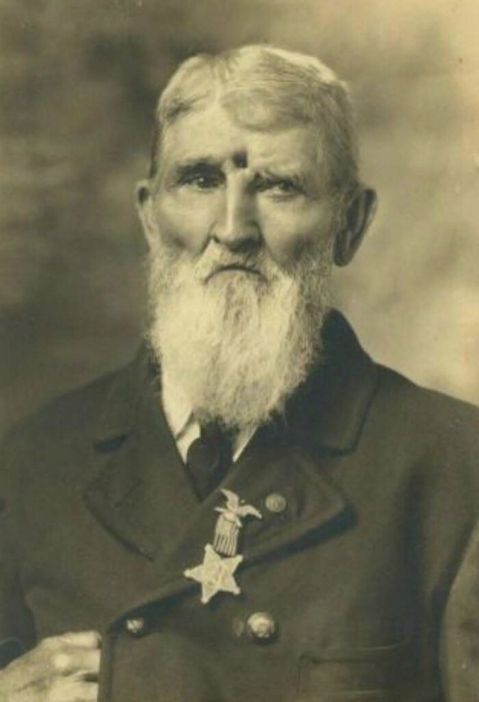 Jacob Miller, żołnierz, który przeżył postrzał w głowę w bitwie nad Chickamaugą w 1863 roku"