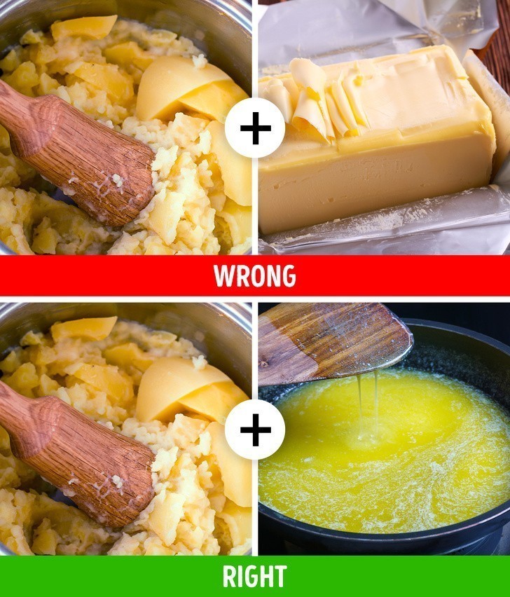 9. Dodawanie zimnego masła do purée