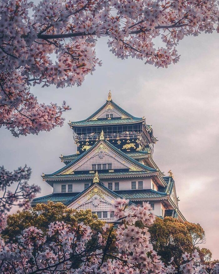 4. Zamek Osaka, Japonia